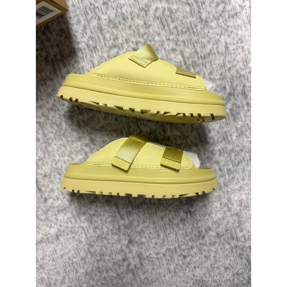 UGG GoldenGlow Slide Sandals GLDN Yellow 1166513K Kids Size‎ 4 Womens 6 NEW